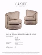 Picture of 154-1 R/LSWC36 JULIP RIGHT/LEFT HIGH ARM SWIVEL CHAIR