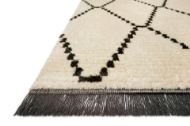 Picture of CHRIS LOVES JULIA X LOLOI ALICE CREAM / CHARCOAL 18" X 18" SAMPLE RUG