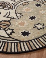 Picture of JUSTINA BLAKENEY X LOLOI AYO GREY / NATURAL 3'-0" X 3'-0" ROUND ACCENT RUG