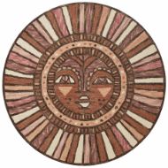 Picture of JUSTINA BLAKENEY X LOLOI AYO BERRY / SPICE 3'-0" X 3'-0" ROUND ACCENT RUG